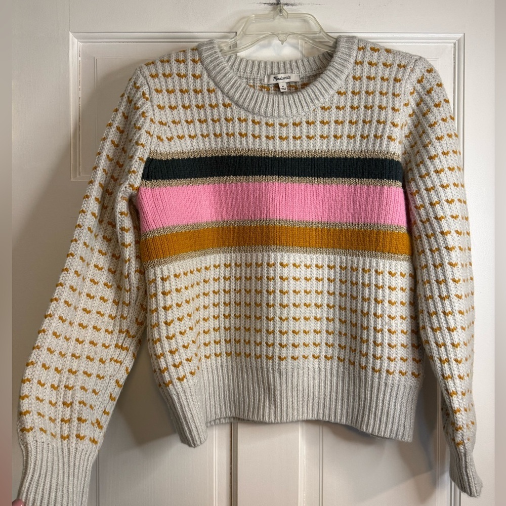 Madewell Striped Barfield Sweater